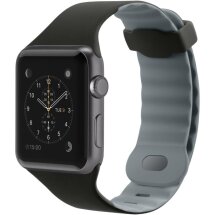 Ремінець Belkin Silicon Classic для Apple Watch 42 (Series 10) / 41 / 40 / SE 40 / 38 - Black / Grey: фото 1 з 2