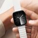 Ремешок Blueo Magnetic Silicone для Apple Watch 46 / 45 / 44 / SE 44 / 42 (Series 1-3) / Ultra / Ultra 2 - White / Orange (371815WO). Фото 3 из 6