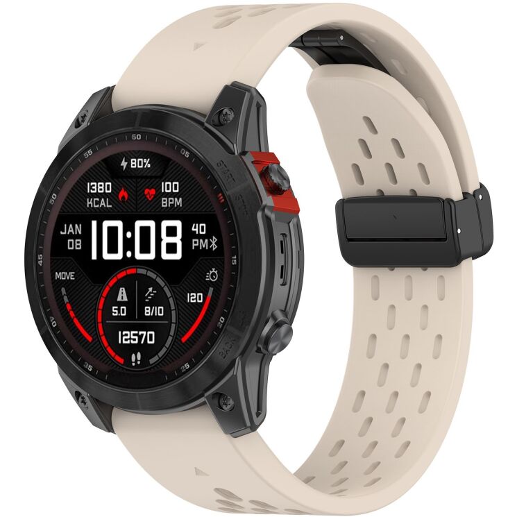 Ремінець Deexe Astra Strap для годинників Garmin з шириною кріплення QuickFit 20mm - Starlight: фото 4 з 9