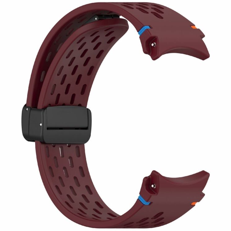 Ремешок Deexe Astra Strap для Samsung Galaxy Watch 4 / 4 Classic / 5 / 5 Pro / 6 / 6 Classic / 7 / FE - Wine Red: фото 3 из 7