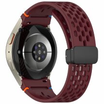 Ремешок Deexe Astra Strap для Samsung Galaxy Watch 4 / 4 Classic / 5 / 5 Pro / 6 / 6 Classic / 7 / FE - Wine Red: фото 1 из 7