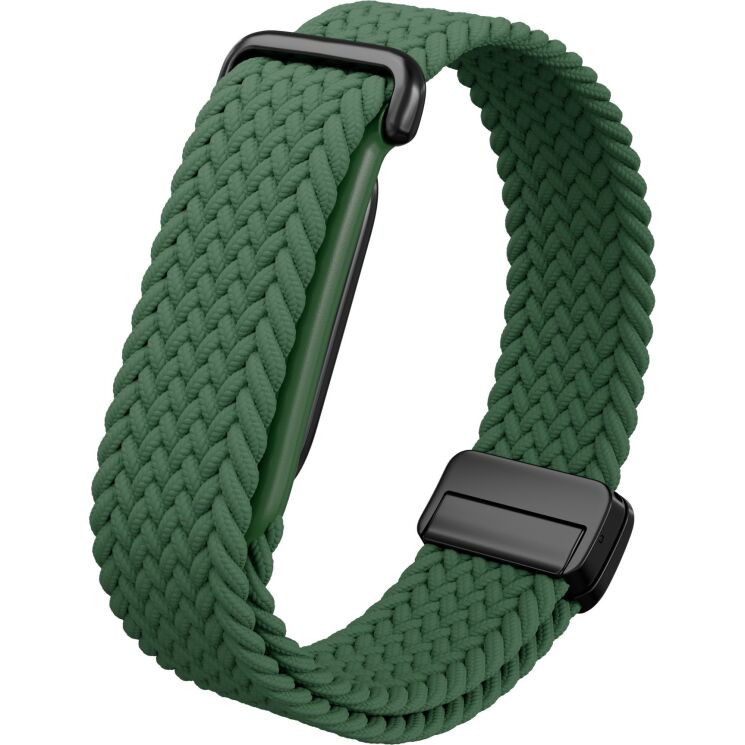 Ремешок Deexe Braided Loop для Google Fitbit Air - Olive Green: фото 2 из 3