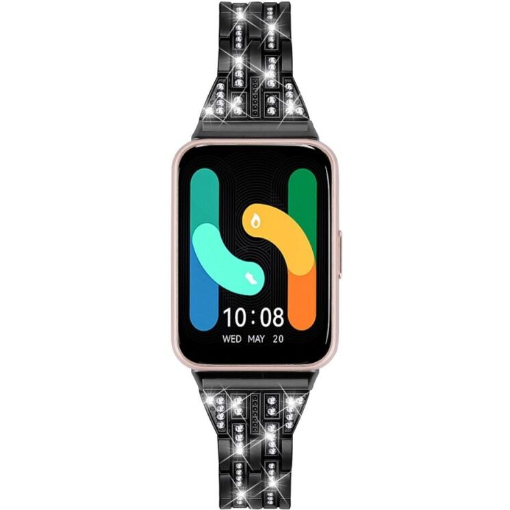 Ремінець Deexe Crystal Design для Samsung Galaxy Fit 3 - Black: фото 2 з 6