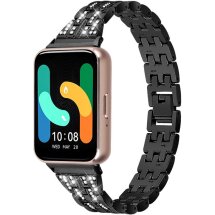 Ремінець Deexe Crystal Design для Samsung Galaxy Fit 3 - Black: фото 1 з 6