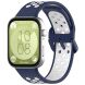Ремінець Deexe Dual Color для Huawei Watch Fit 3 - Midnight Blue / White (357105LW). Фото 4 з 7