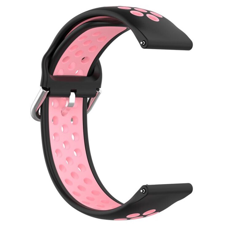 Ремешок Deexe Dual Color для Samsung Galaxy Watch 3 (41mm) - Black / Pink: фото 2 из 5