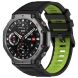 Ремешок Deexe Dual Color для Xiaomi Amazfit T-ReX 3 - Black / Green (382705BG). Фото 2 из 9