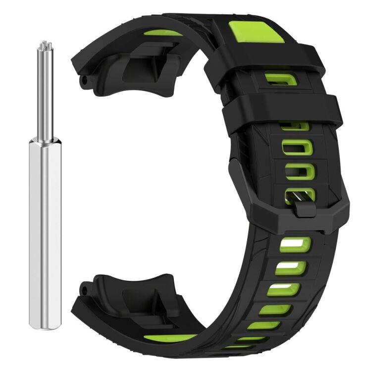 Ремешок Deexe Dual Color для Xiaomi Amazfit T-ReX 3 - Black / Green: фото 3 из 9