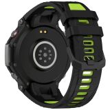 Ремешок Deexe Dual Color для Xiaomi Amazfit T-ReX 3 - Black / Green: фото 1 из 9