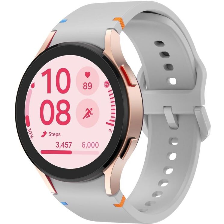 Ремінець Deexe Elino Strap для Samsung Galaxy Watch 4 / 5 / 6 / 7 / FE (40mm) - Light Grey: фото 2 з 6