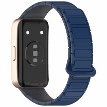 Ремешок Deexe Flexible Fit для Huawei Band 8 / 9 / 10 - Midnight Blue / Grey: фото 1 из 6