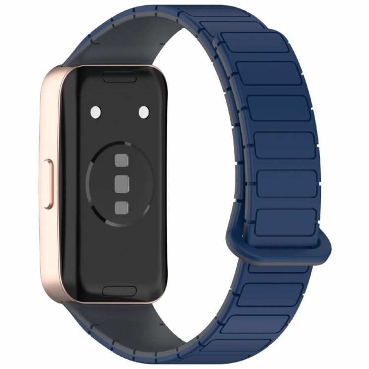 Ремешок Deexe Flexible Fit для Huawei Band 8 / 9 / 10 - Midnight Blue / Grey: фото 1 из 6