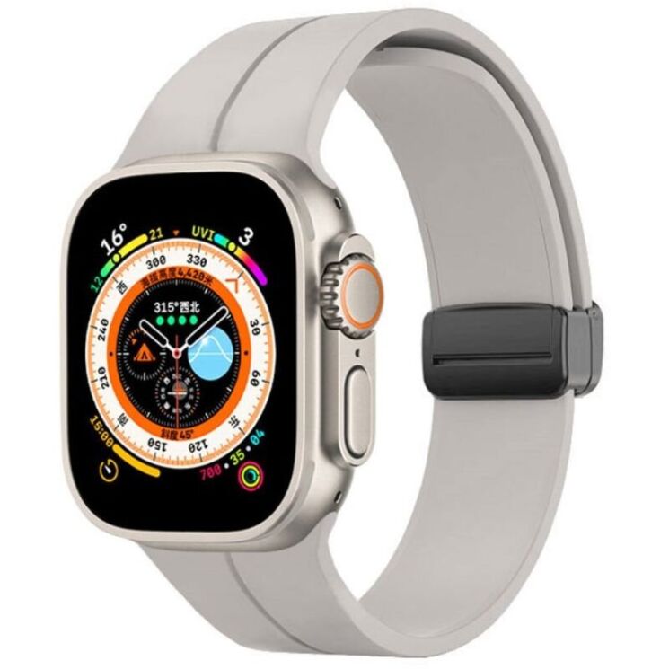 Ремінець Deexe Magnetic Braselet для Apple Watch 42 (Series 10/11) / 41 / 40 / SE 40 / 38 - Starlight: фото 1 з 8