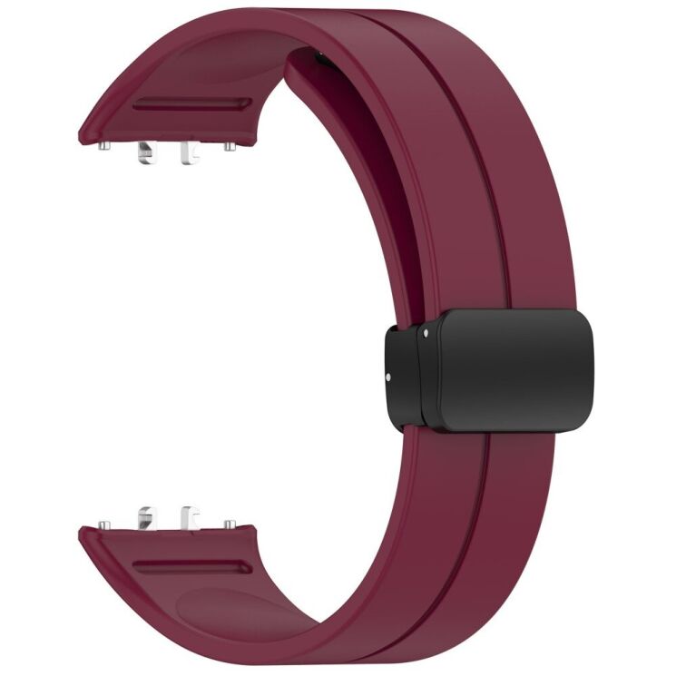 Ремешок Deexe Magnetic Braselet для Samsung Galaxy Fit 3 - Wine Red: фото 3 из 9