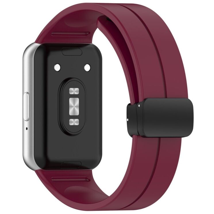 Ремешок Deexe Magnetic Braselet для Samsung Galaxy Fit 3 - Wine Red: фото 2 из 9