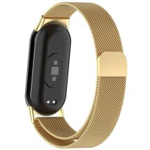 Ремешок Deexe Milanese Stainless Steel для Xiaomi Mi Smart Band 8 / 9 - Gold: фото 1 из 8