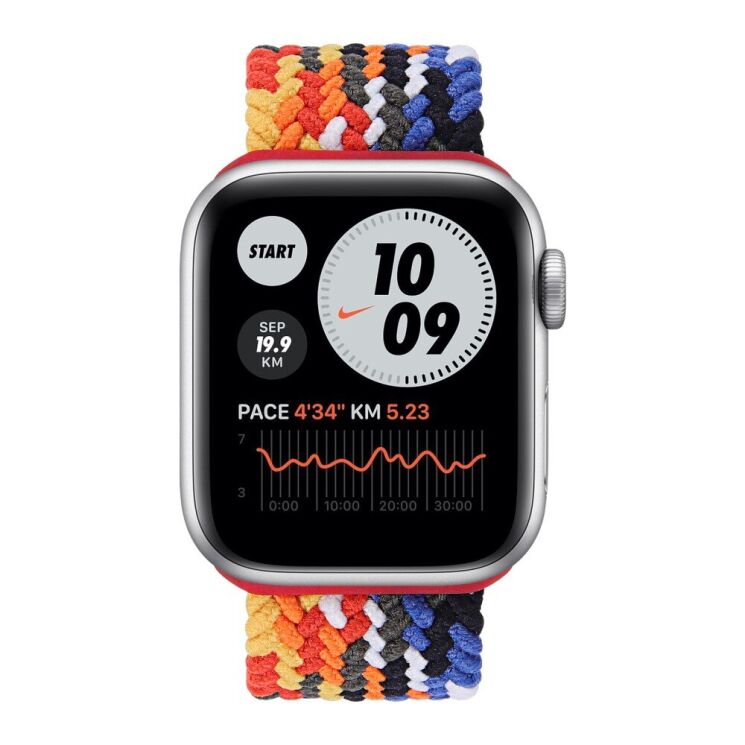 Ремешок Deexe Nylon Knitting для Apple Watch 42 (Series 10) / 41 / 40 / SE 40 / 38 - Colorful / Black / White: фото 3 из 6