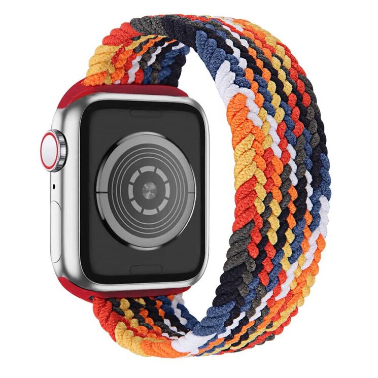 Ремешок Deexe Nylon Knitting для Apple Watch 42 (Series 10) / 41 / 40 / SE 40 / 38 - Colorful / Black / White: фото 1 из 6