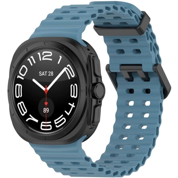 Ремешок Deexe Ocean Strap для Samsung Galaxy Watch Ultra (47mm) - Blue: фото 4 из 9