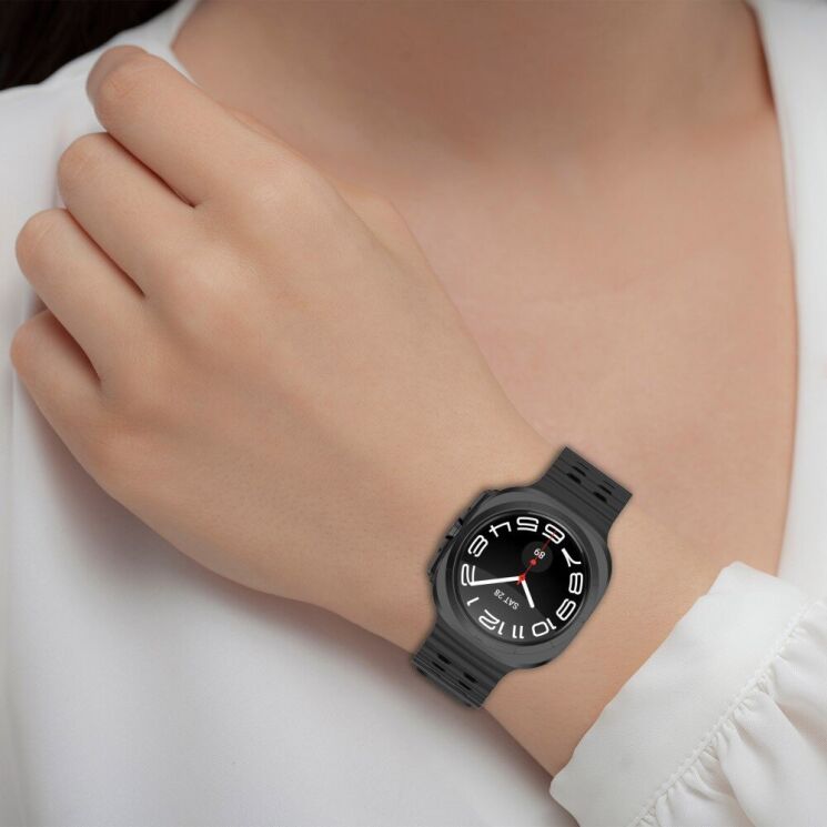 Ремешок Deexe Ocean Strap для Samsung Galaxy Watch Ultra (47mm) - Blue: фото 7 из 9
