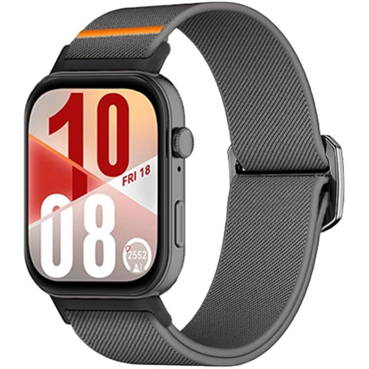 Ремешок Deexe Orbit Flex для Huawei Watch Fit 4 Pro / Fit 4 / Fit 3 - Dark Grey: фото 2 из 3