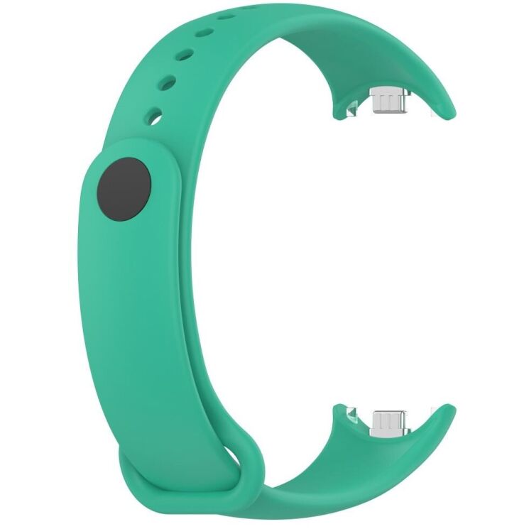 Ремешок Deexe Soft Silicone для Xiaomi Mi Smart Band 8 / 9 - Teal Green: фото 3 из 5
