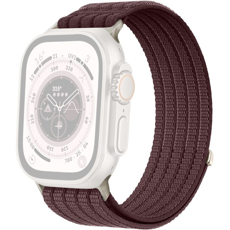 Ремешок Deexe Soft Weave для Apple Watch 49 / 46 / 45 / 44 / SE 44 / 42 (Series 1-3) / Ultra / Ultra 2 / Ultra 3 - Plum: фото 1 из 5
