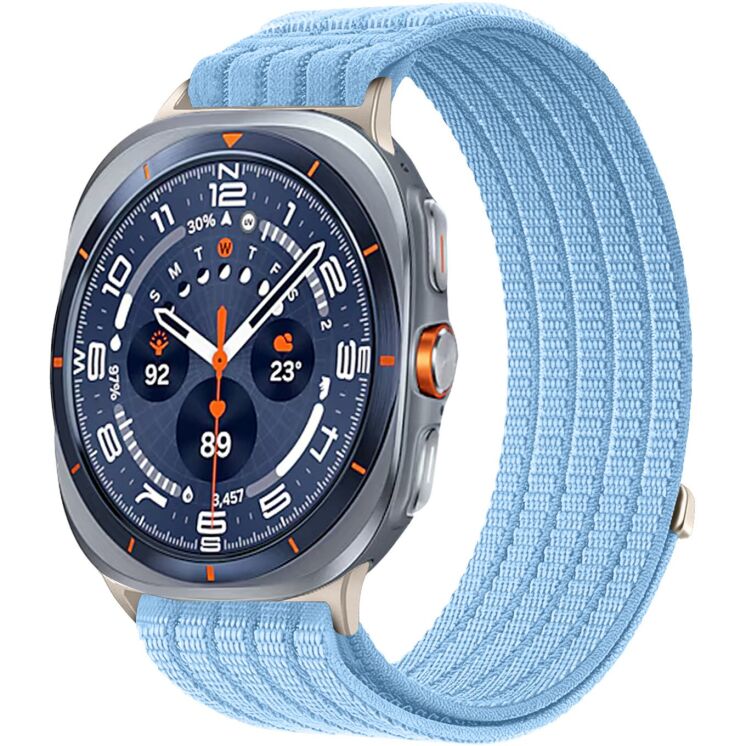 Ремешок Deexe Soft Weave для Samsung Galaxy Watch Ultra (47mm) / Ultra (2025) - Baby Blue: фото 2 из 5