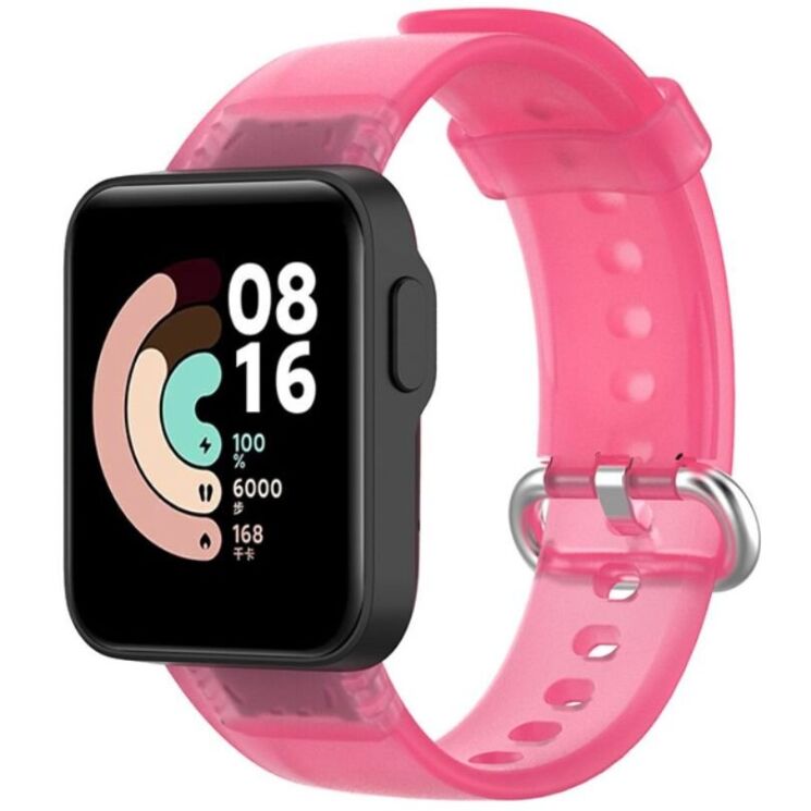 Ремешок Deexe Soft Wrist для Xiaomi Mi Watch Lite - Transparent Rose: фото 3 из 7