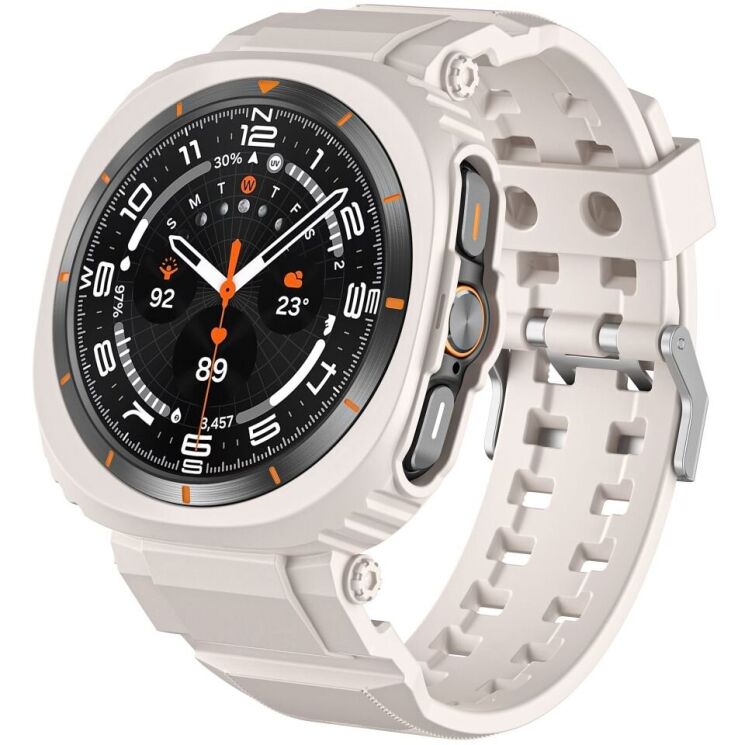 Ремешок Deexe Solid Color для Samsung Galaxy Watch Ultra - Starlight: фото 1 из 8