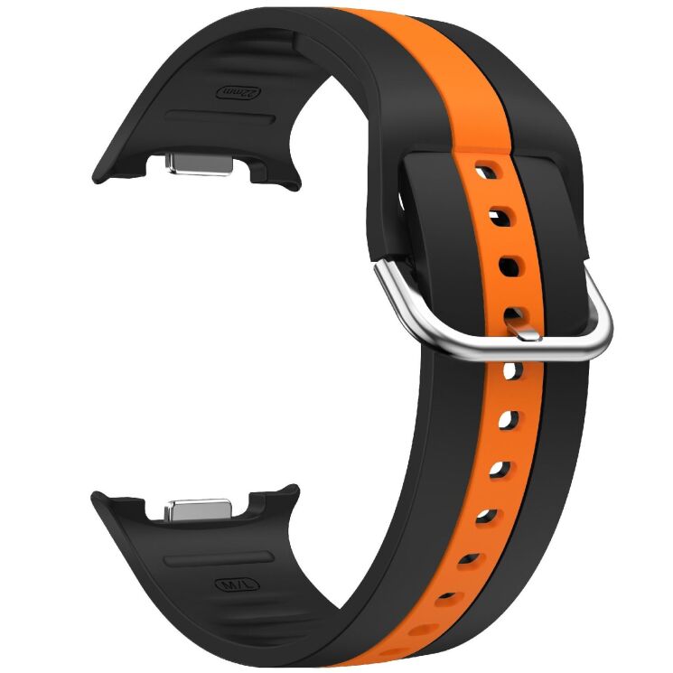 Ремешок Deexe Sport Strap для Samsung Galaxy Watch 8 (40/44mm) / 8 Classic - Black / Orange: фото 3 из 6