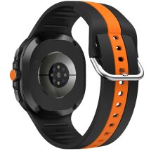 Ремінець Deexe Sport Strap для Samsung Galaxy Watch 8 (40/44mm) / 8 Classic - Black / Orange: фото 1 з 6