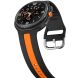 Ремешок Deexe Sport Strap для Samsung Galaxy Watch 8 (40/44mm) / 8 Classic - Black / Orange (384178OB). Фото 4 из 6