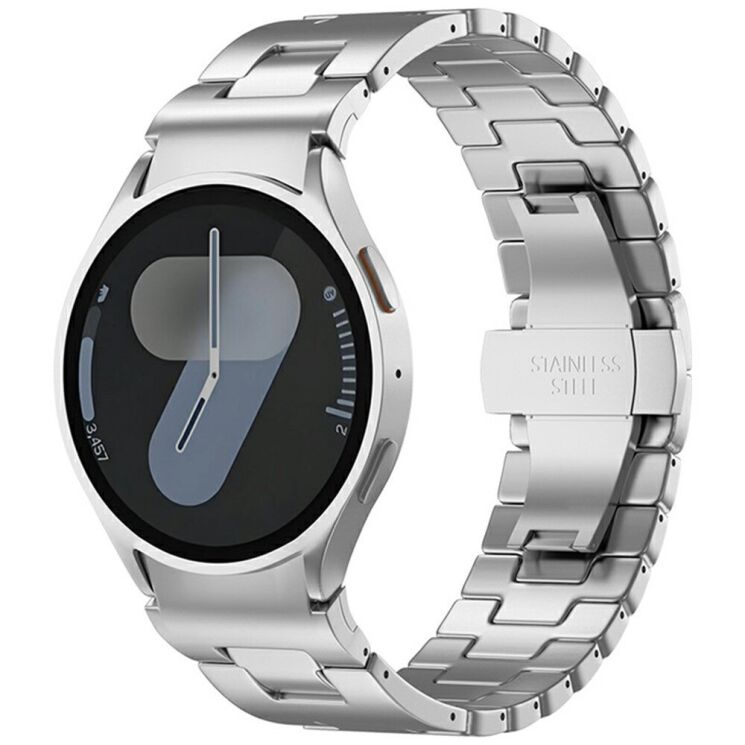 Ремінець Deexe Stainless Steel QuickFit для Samsung Galaxy Watch 4 / 5 / 6 / 7 / FE (40mm) - Silver: фото 2 з 6