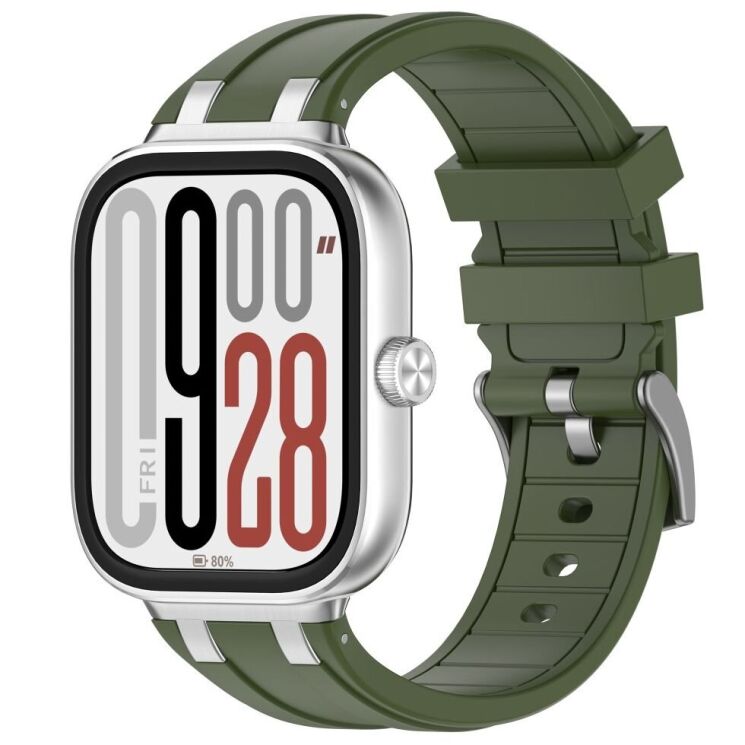 Ремешок Deexe Vortex для Xiaomi Redmi Watch 4 / Watch 5 / Mi Smart Band 8 Pro / Band 9 Pro - Olive Green: фото 4 из 8