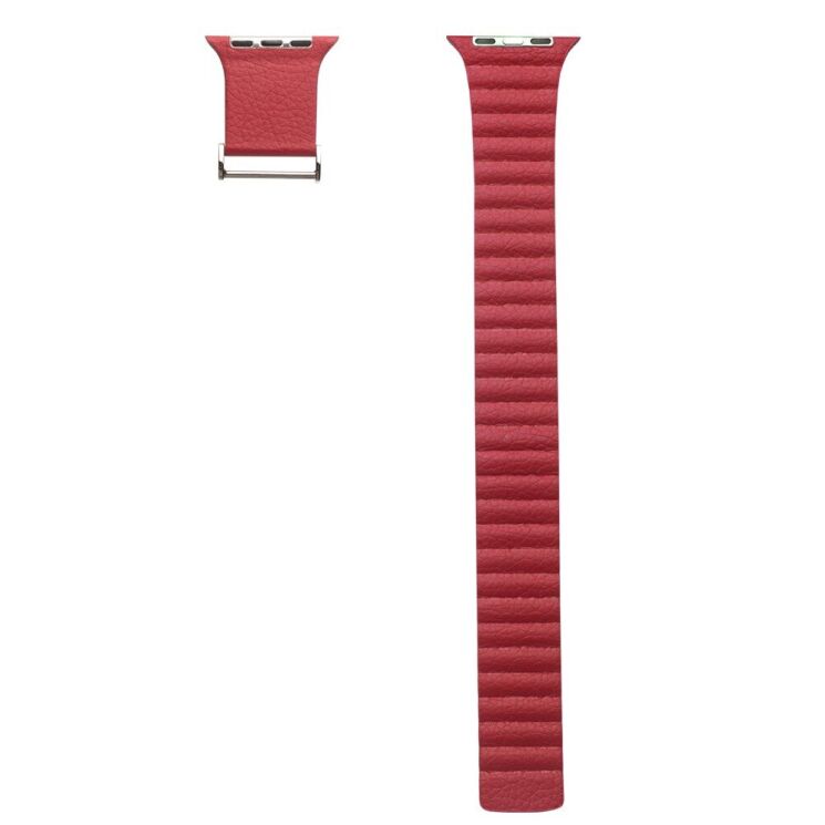 Ремінець QIALINO Magnetic Strap для Apple Watch 42 (Series 10) / 41 / 40 / SE 40 / 38 - Red: фото 3 з 4