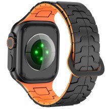 Ремешок Reframe Dragon Skin для Apple Watch 46 / 45 / 44 / SE 44 / 42 (Series 1-3) / Ultra / Ultra 2 - Black / Orange: фото 1 из 8