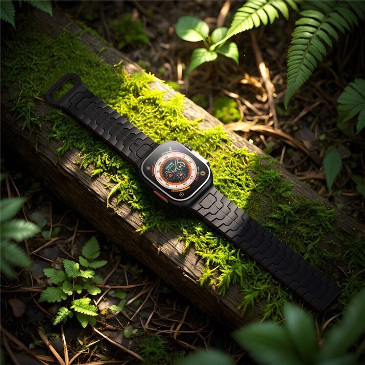 Ремешок Reframe Dragon Skin для Apple Watch 46 / 45 / 44 / SE 44 / 42 (Series 1-3) / Ultra / Ultra 2 - Black / Orange: фото 5 из 8