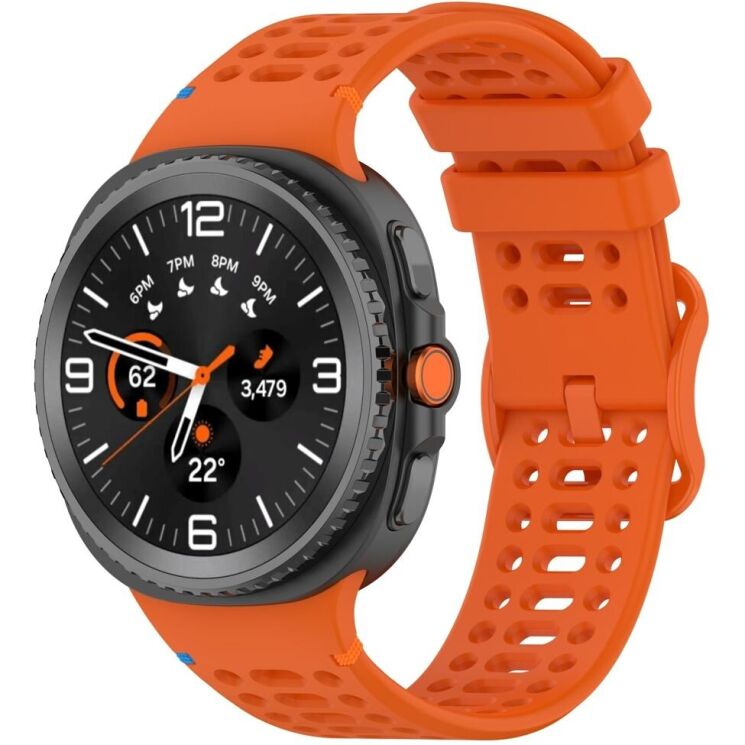 Ремінець Reframe Holes Design для Samsung Galaxy Watch 8 (40/44mm) / 8 Classic - Orange: фото 2 з 7