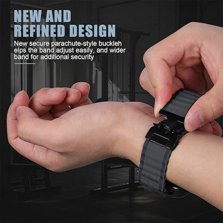 Ремінець Reframe Ripple Pattern для Samsung Galaxy Watch Ultra (47mm) / Ultra (2025) - Dark Grey / Black: фото 3 з 7