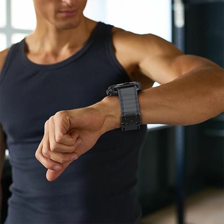 Ремінець Reframe Ripple Pattern для Samsung Galaxy Watch Ultra (47mm) / Ultra (2025) - Dark Grey / Black: фото 6 з 7