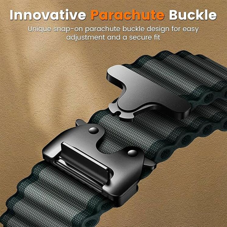 Ремінець Reframe Ripple Pattern для Samsung Galaxy Watch Ultra (47mm) / Ultra (2025) - Dark Grey / Black: фото 2 з 7