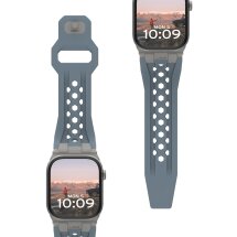 Ремешок URBAN ARMOR GEAR (UAG) Monarch Strap для Apple Watch 46 / 44 / SE 44 / 45 / Ultra / Ultra 2 (49mm) 194158114136 - Blue / Titanium: фото 1 из 13