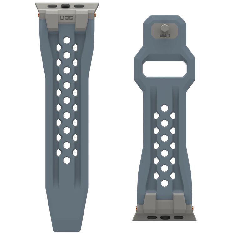 Ремешок URBAN ARMOR GEAR (UAG) Monarch Strap для Apple Watch 46 / 44 / SE 44 / 45 / Ultra / Ultra 2 (49mm) 194158114136 - Blue / Titanium: фото 6 из 13