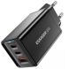 Мережевий зарядний пристрій ESSAGER 67W Kolsang GaN 2Type-C + USB (ECTAC-KSB01-Z) - Black (960159B). Фото 2 з 17
