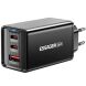 Мережевий зарядний пристрій ESSAGER 67W Kolsang GaN 2Type-C + USB (ECTAC-KSB01-Z) - Black (960159B). Фото 4 з 17