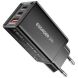 Мережевий зарядний пристрій ESSAGER 67W Kolsang GaN 2Type-C + USB (ECTAC-KSB01-Z) - Black (960159B). Фото 3 з 17