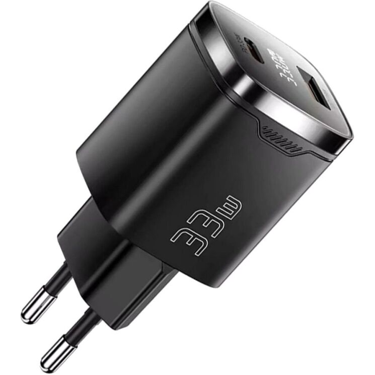 Сетевое зарядное устройство ESSAGER Gamet 33W GaN C+U (ECT33W-GMB01-Z) - Black (995691B) Сетевое зарядное устройство ESSAGER Gamet 33W GaN C+U (ECT33W-GMB01-Z) - Black: фото 2 из 12