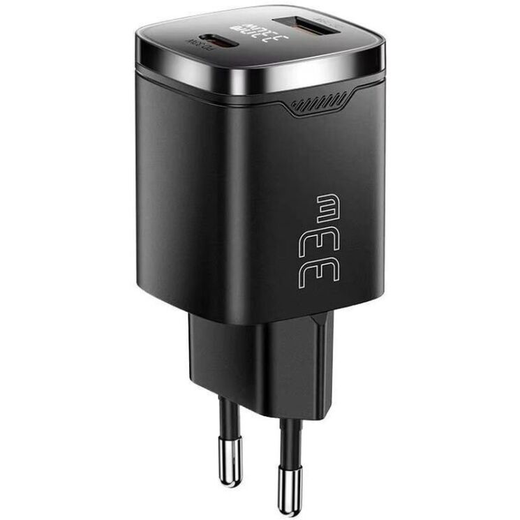 Сетевое зарядное устройство ESSAGER Gamet 33W GaN C+U (ECT33W-GMB01-Z) - Black (995691B) Сетевое зарядное устройство ESSAGER Gamet 33W GaN C+U (ECT33W-GMB01-Z) - Black: фото 4 из 12