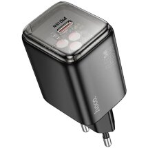 Сетевое зарядное устройство Hoco N54 Monsoon PD45W - Black: фото 1 из 5